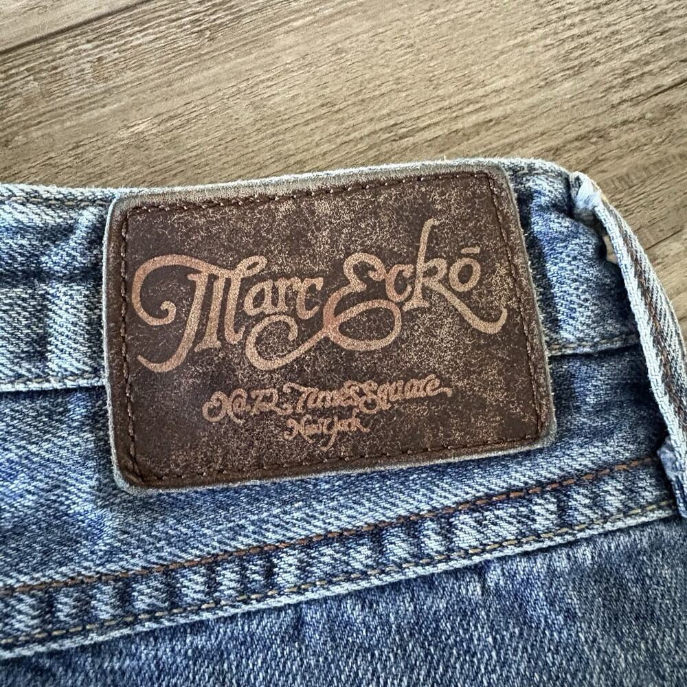 VTG Mark Ecko Jeans Mens 32x30 Y2K No 72 Times Square Blue Regular Cut Skull - Picture 3 of 15